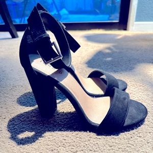 Torrid chunky heels. Color: Black, size 7.5 wide width